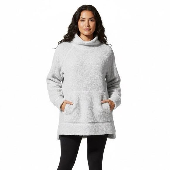 Haven Well Within Sherpa Fleece Pullover Size M White Cowl Neck Cozy Minimalist - Picture 1 of 7